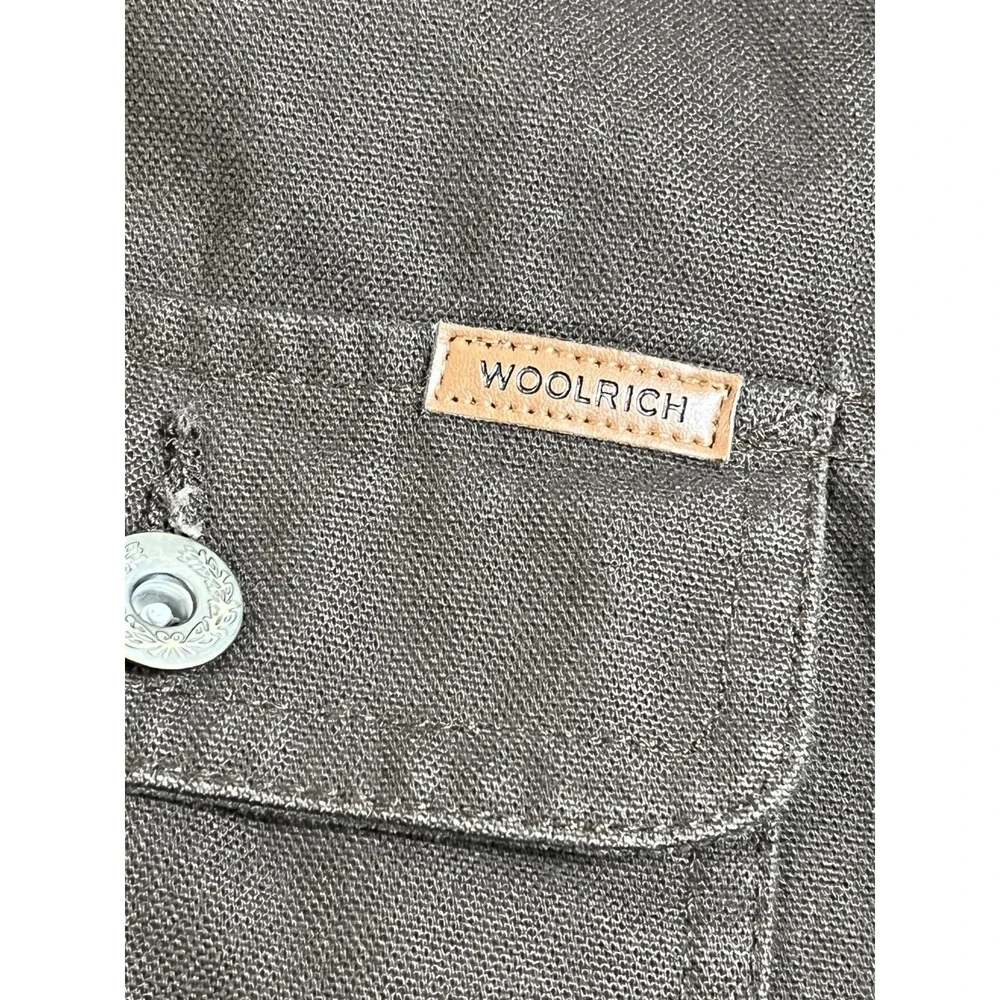 Woolrich Brown Canvas Sherpa‎ Lined Chore Rancher Barn Coat Mens Large